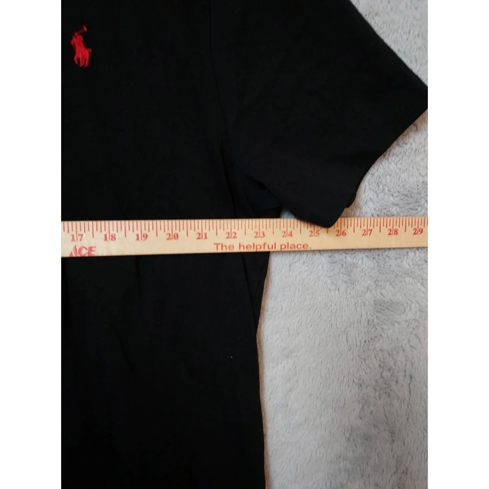 Polo Ralph Lauren Shirt Mens 2XB 2XL Big Black Short Sleeve Red Pony Preppy